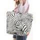 Happy Bag Zebra Pattern Beach Bag