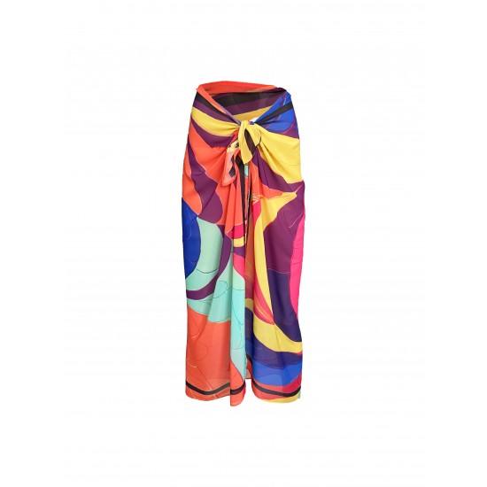  Emily Multi Geometric İpek Şifon Pareo