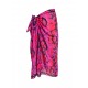  Emily Pink Snake İpek Şifon Pareo