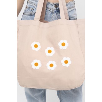 Penny Daisy Embroidered Milk Brown Shoulder Bag