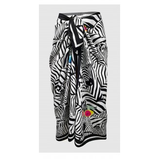 Zebra Pattern Pareo Shiny Fabric-95cm*145cm