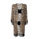 EVELYN Leopard Pattern Sleeve Skirt Tasseled Beach Dress