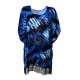 Simone Blue Tie Dye Tasseled Beach Dress