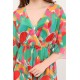 Lolita Red Watermelon Desen Plaj Elbisesi